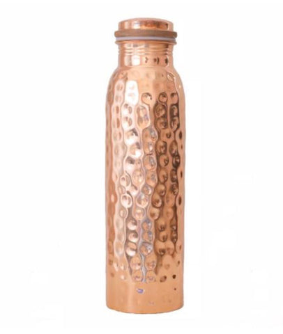 Copper Water Bottle - Hammered