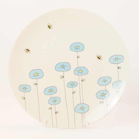Plate - Helen Russell Cornflower & Bee Design